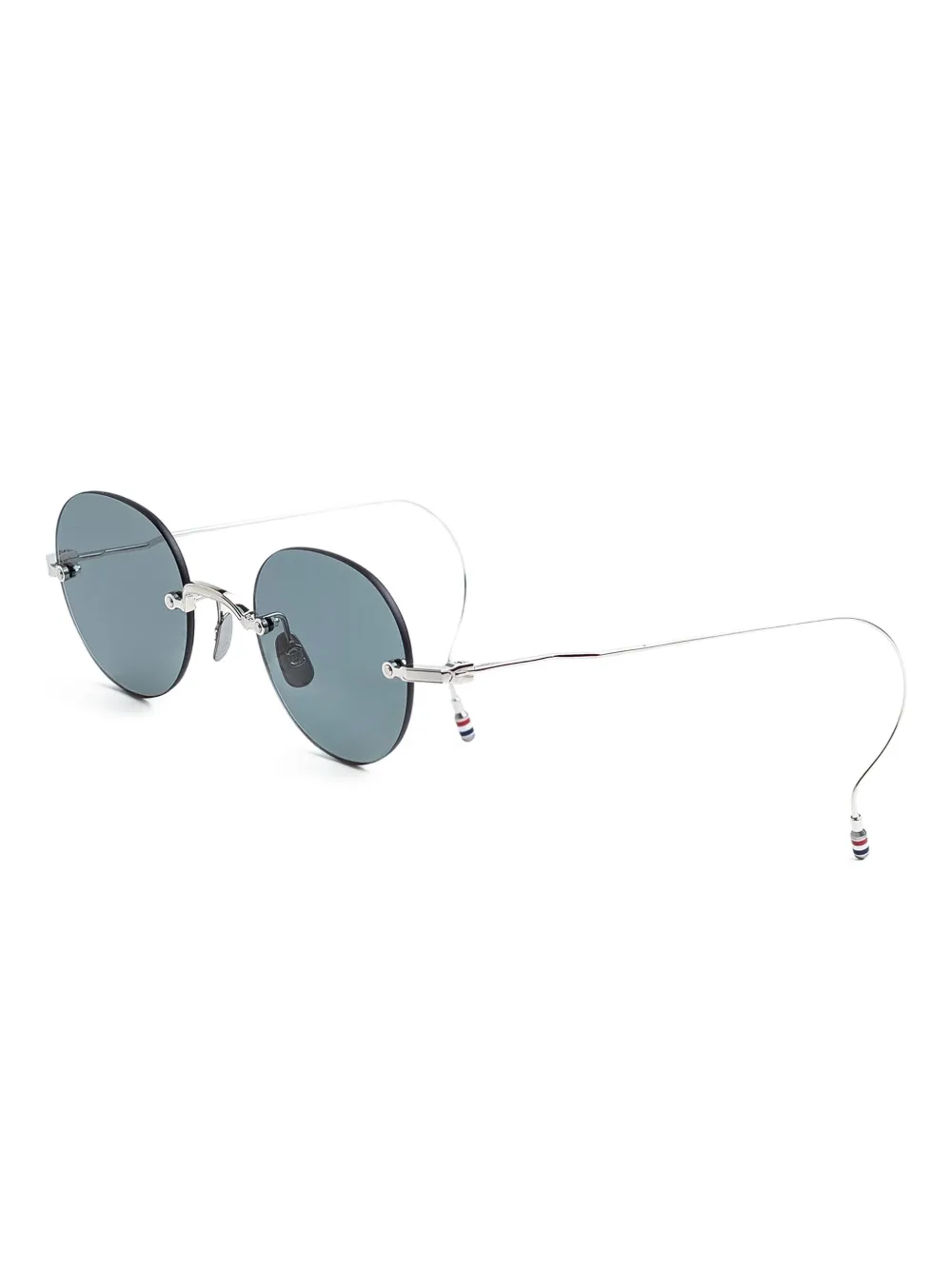 Thom Browne Eyewear Zonnebril met rond montuur Zilver