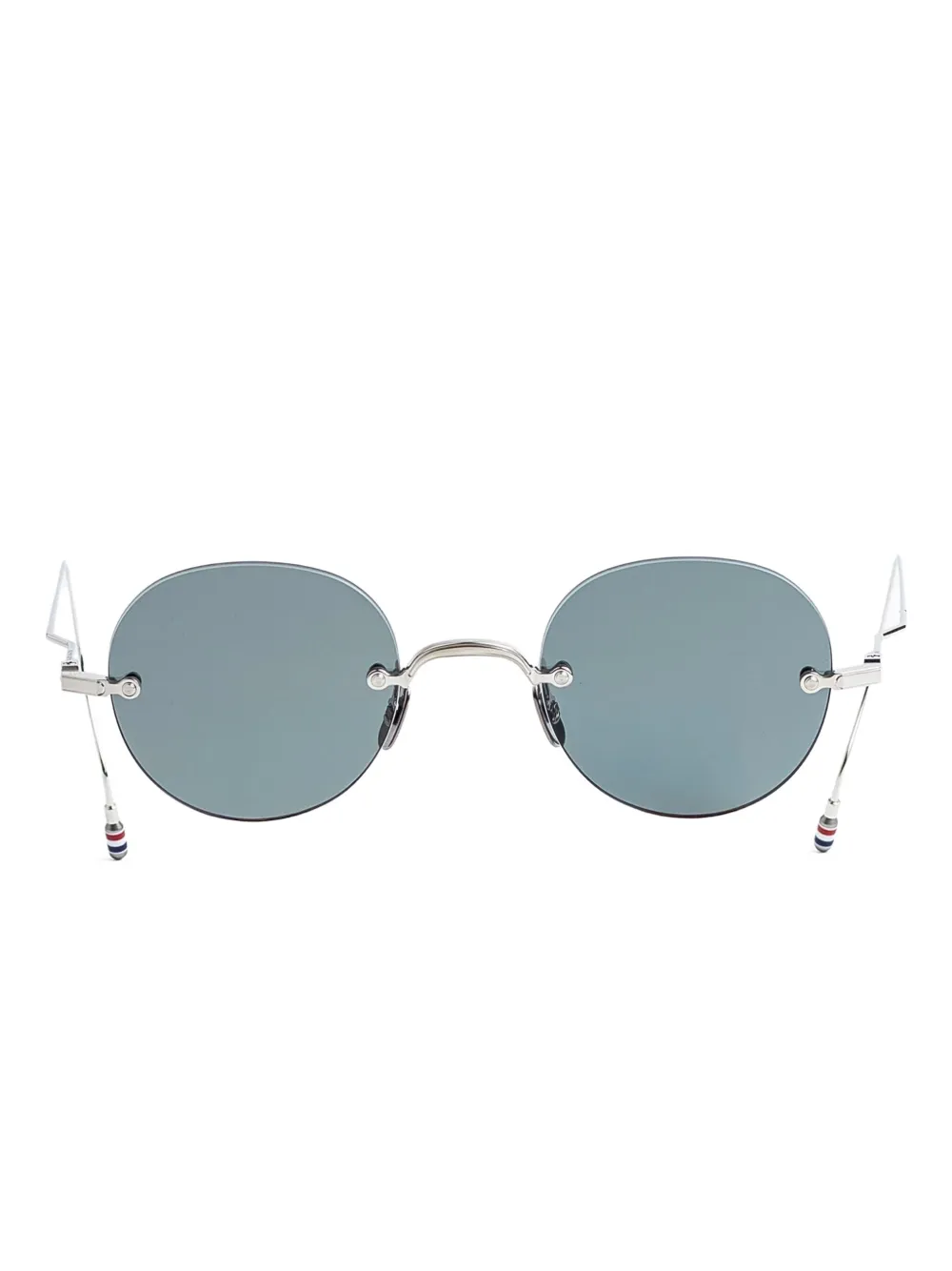 Thom Browne Eyewear Zonnebril met rond montuur Zilver