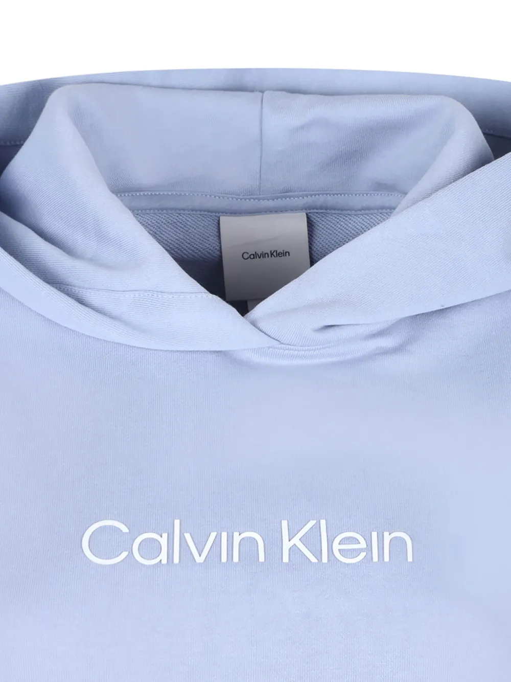 Calvin Klein Katoenen hoodie met logoprint Blauw