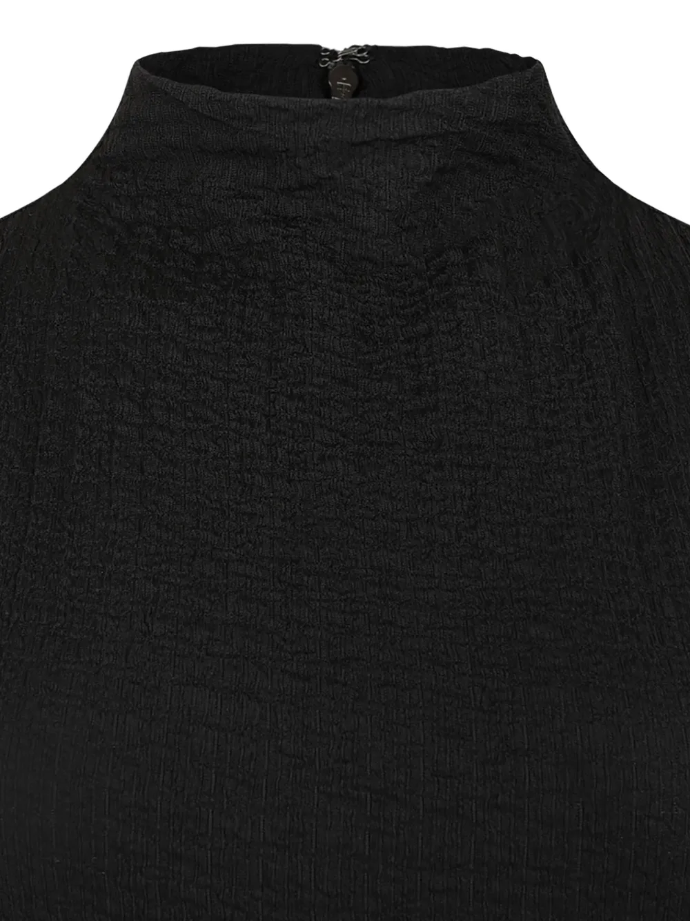 Calvin Klein Crinkle Jersey Ankle Dress Clothing In Black