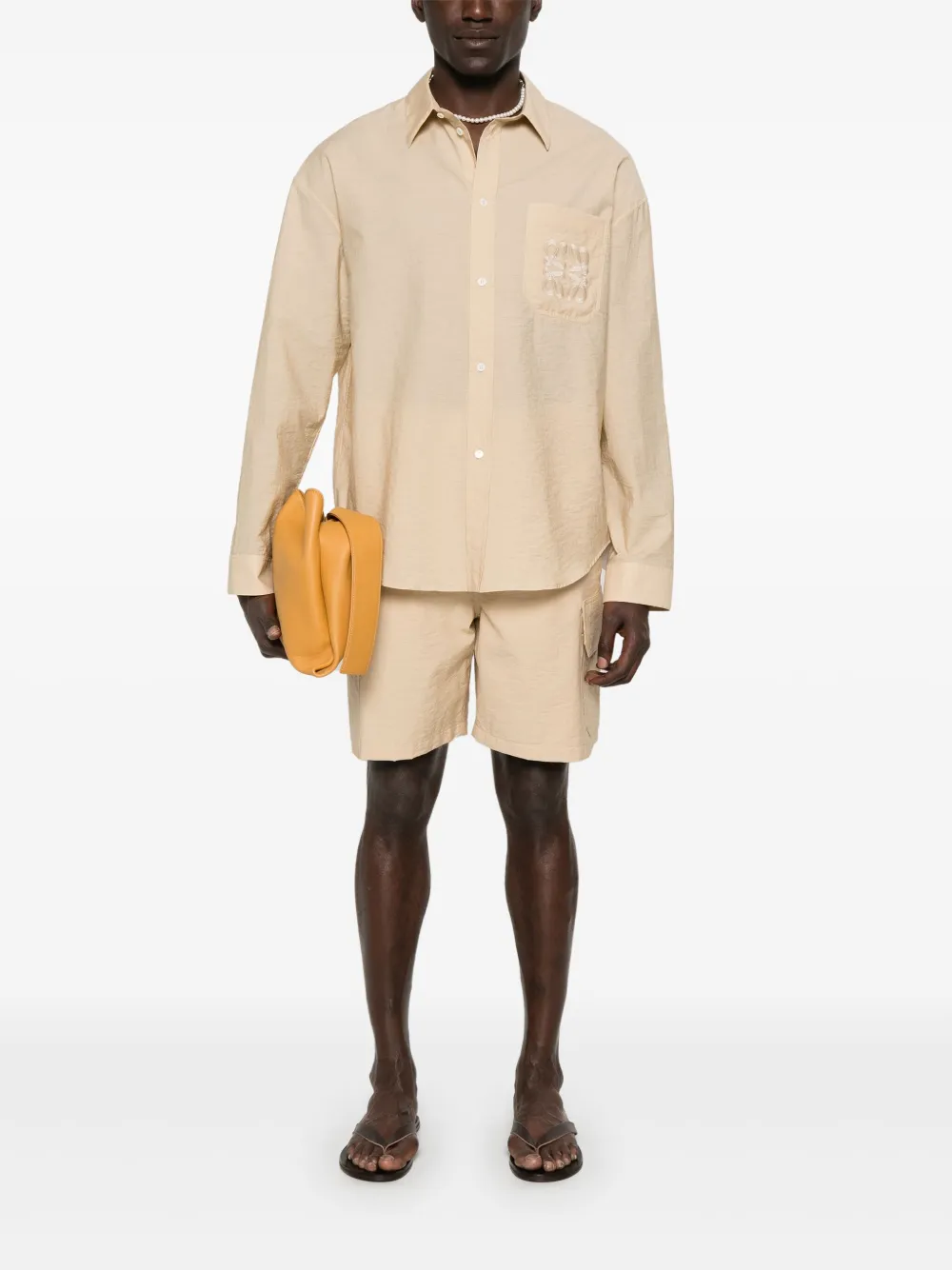 LOEWE Cargo shorts met logopatch - Beige
