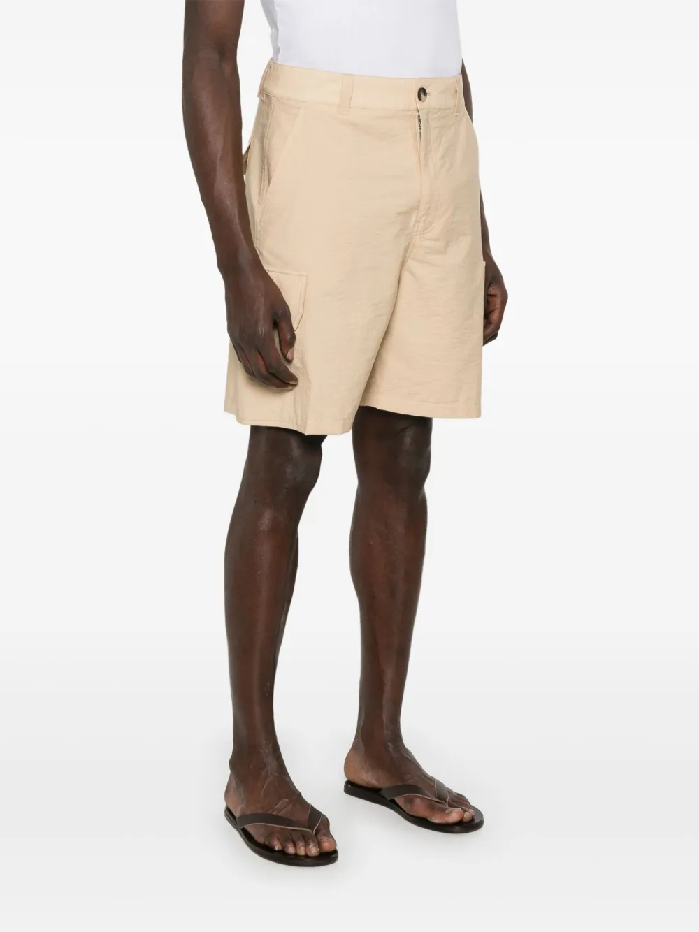 Loewe Logo-patch Cargo Shorts In Neutral