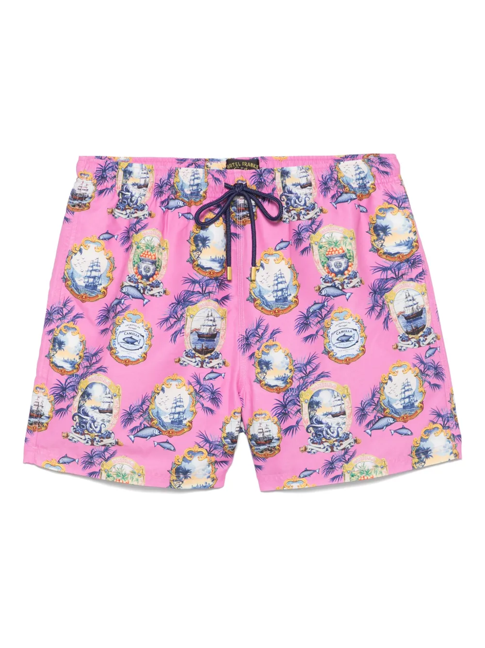 Camilla short de bain à imprimé Salty Splendour | rose | Image 1