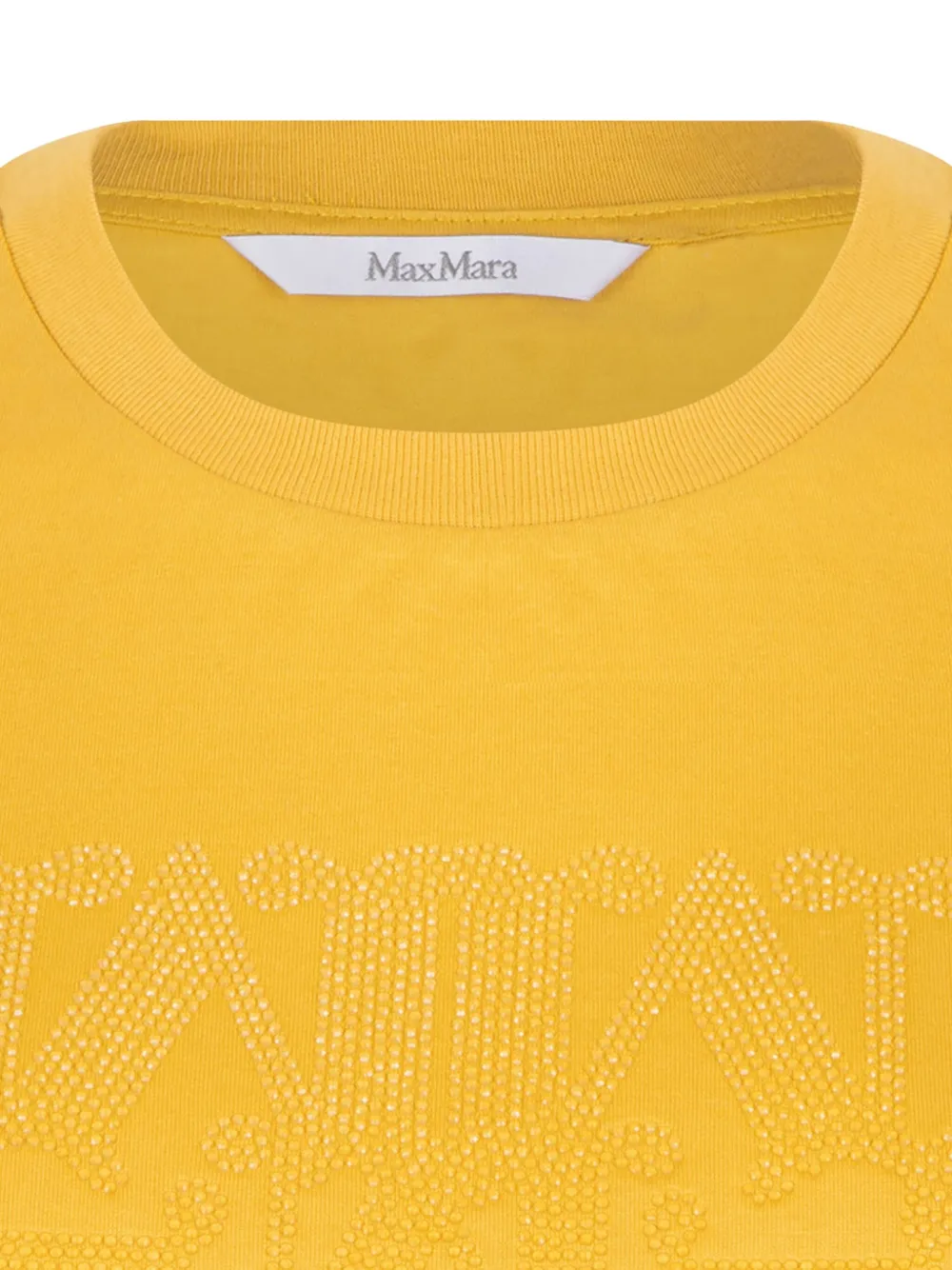 Max Mara Giovane T-shirt met kralen Geel