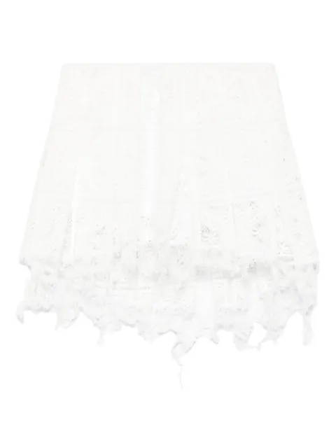 LOEWE falda corta con ribete de encaje