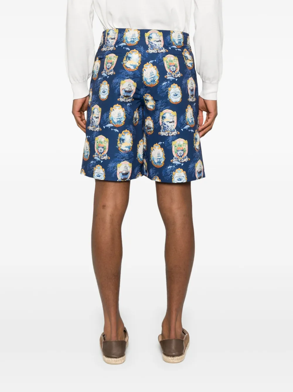 Camilla Shorts met grafische print Blauw