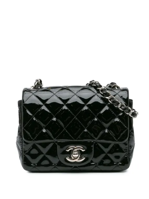 CHANEL Pre-Owned 2014 Mini Square Classic Patent Single Flap crossbody bag