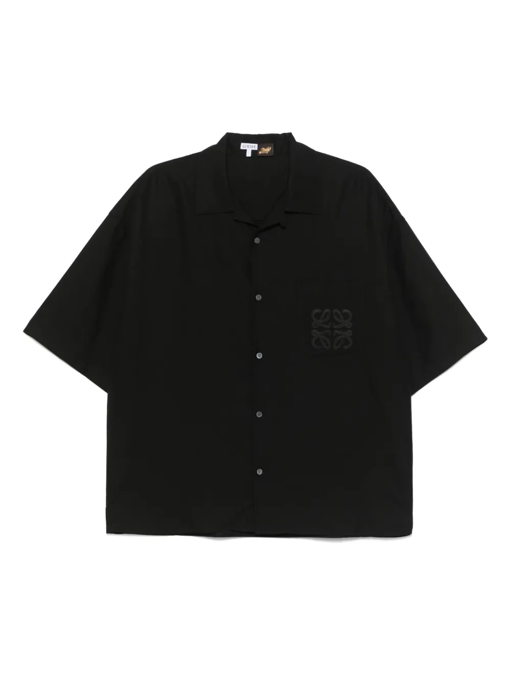 LOEWE Overhemd met Anagram-patch Zwart
