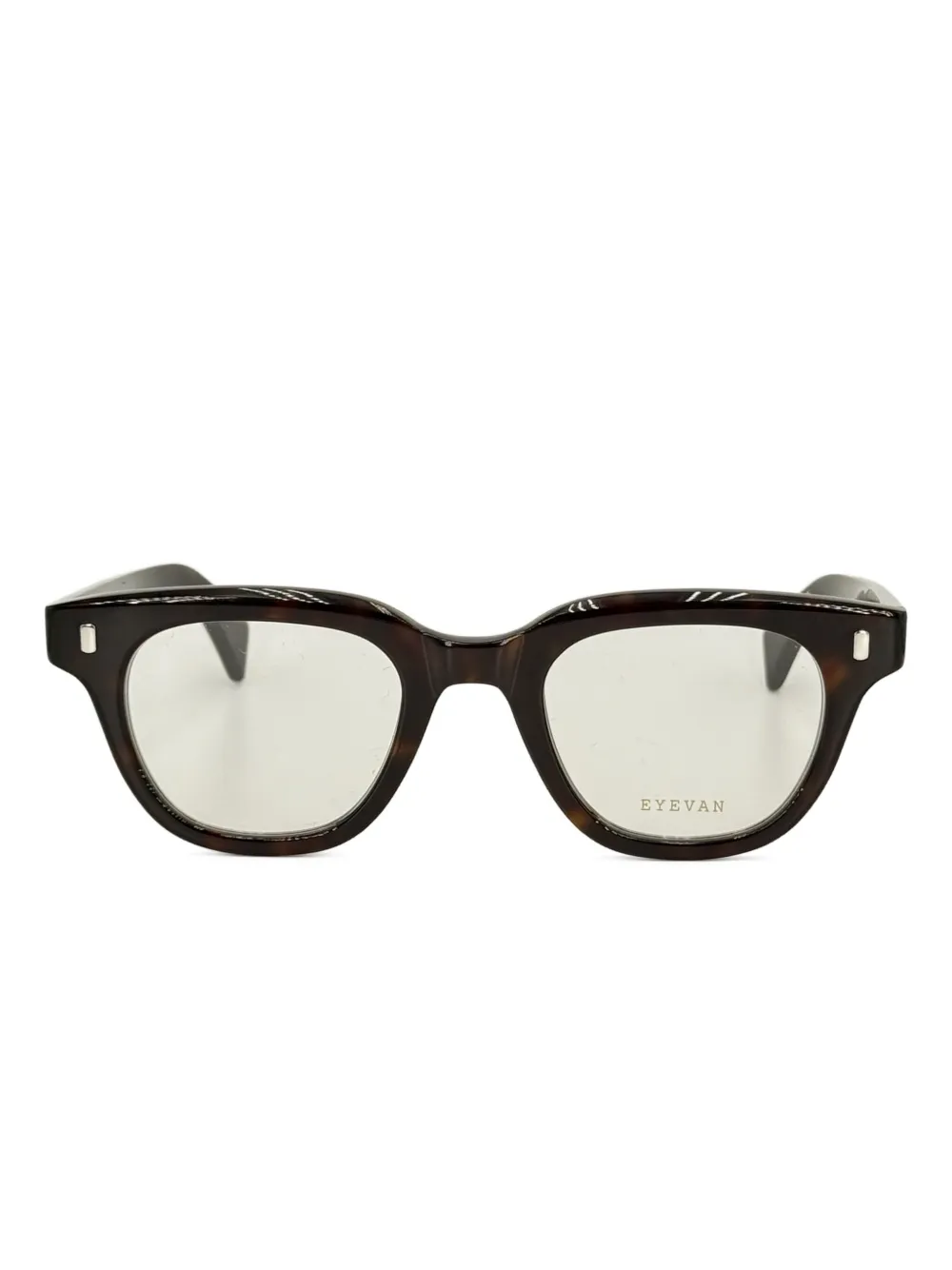 Eyevan7285 geometric-frame glasses | Brown | Image 1