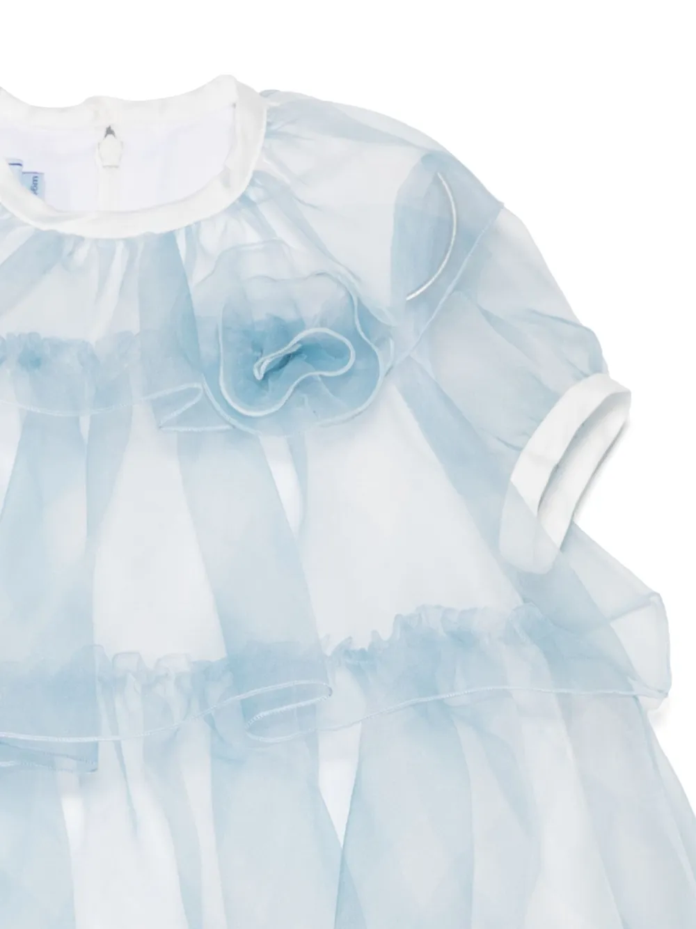 Shop Mi Mi Sol Organza Dress In Blue
