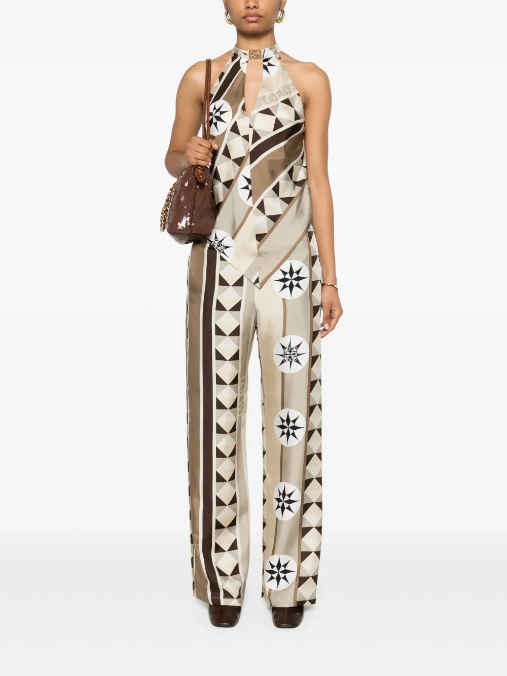 LOEWE Satijnen broek - Beige