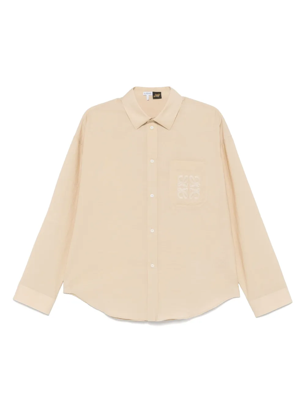 LOEWE Overhemd met Anagram-borduurwerk Beige