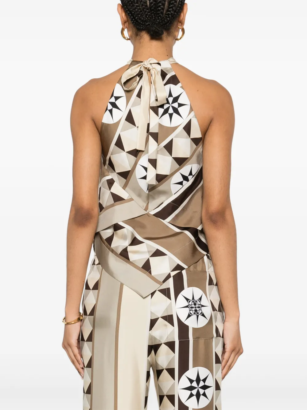 LOEWE Blouse met Anagram-plakkaat Beige