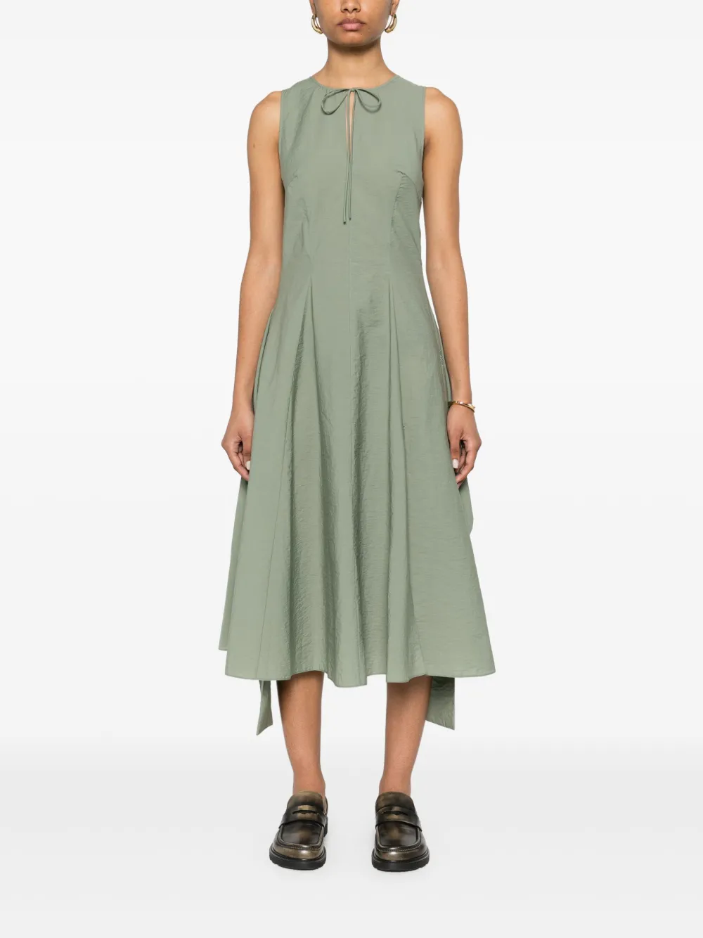 LOEWE Gekreukte midi-jurk - Groen