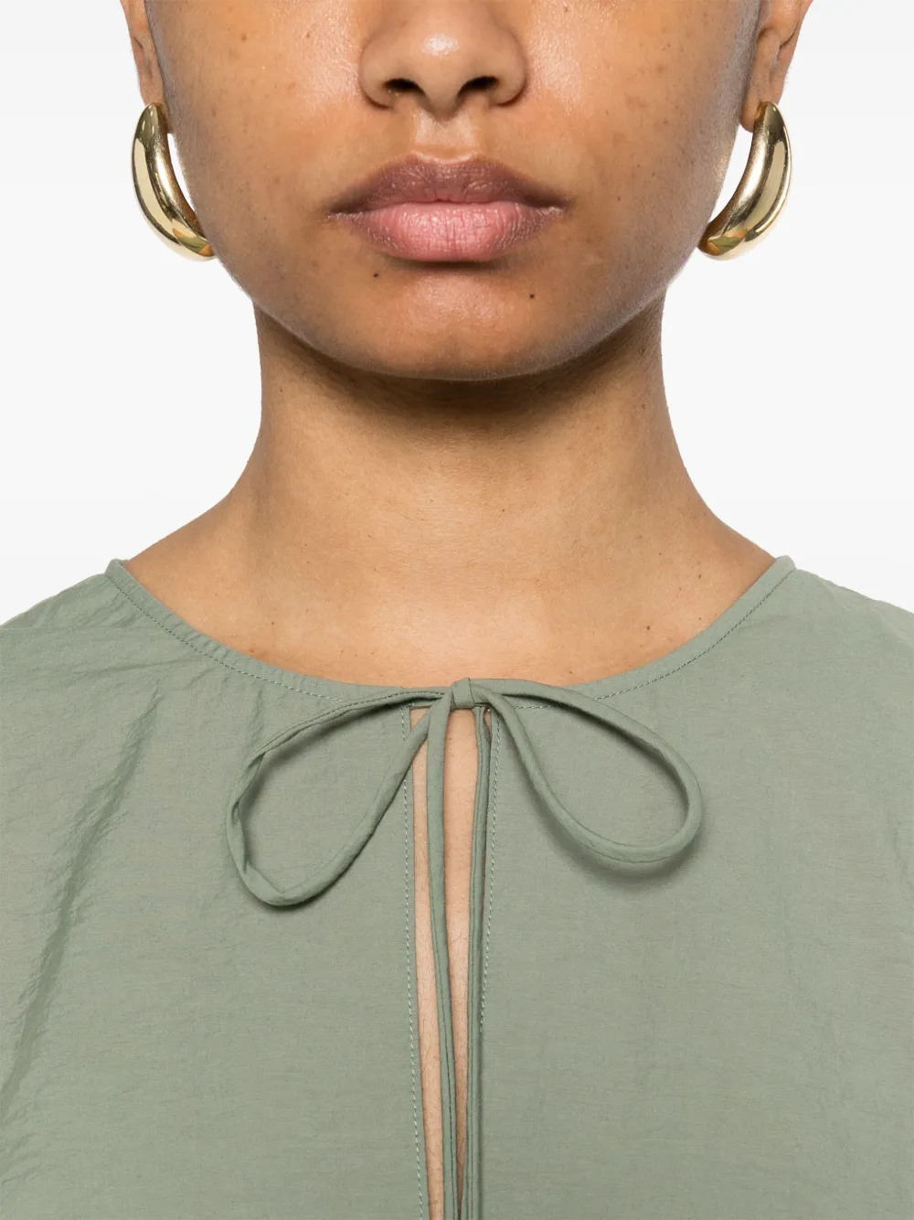 LOEWE Gekreukte midi-jurk Groen