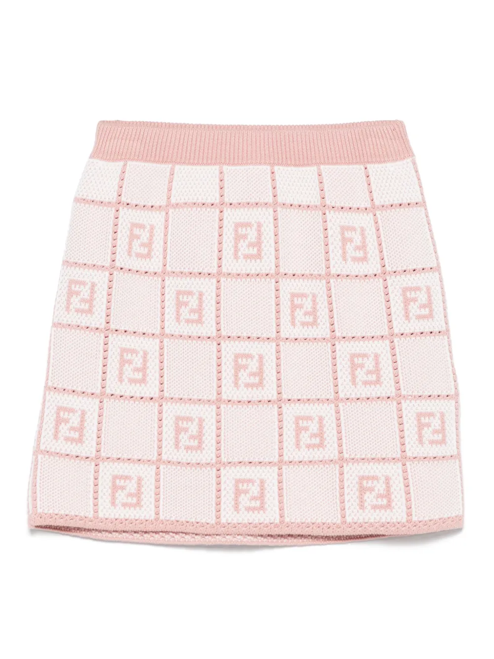 Fendi Kids Mini-rok met FF-jacquard Roze