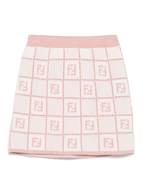 Fendi Kids falda corta con motivo FF en jacquard