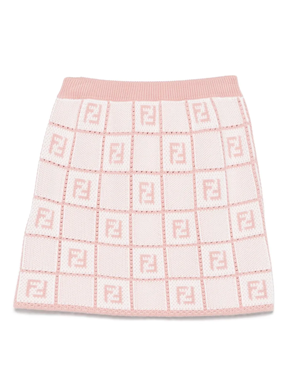 Fendi Kids Mini-rok met FF-jacquard Roze