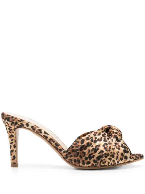 GINISSIMA sandalias con estampado de leopardo y tacón de 80mm