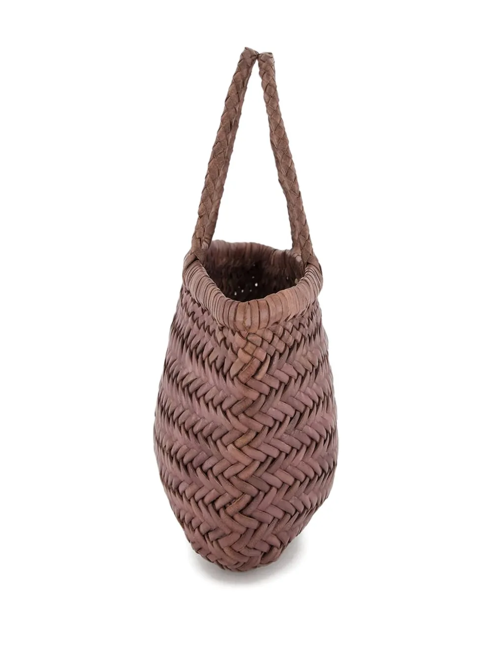 Dragon Diffusion Herringbone-weave Leather Tote Bag - Brown 