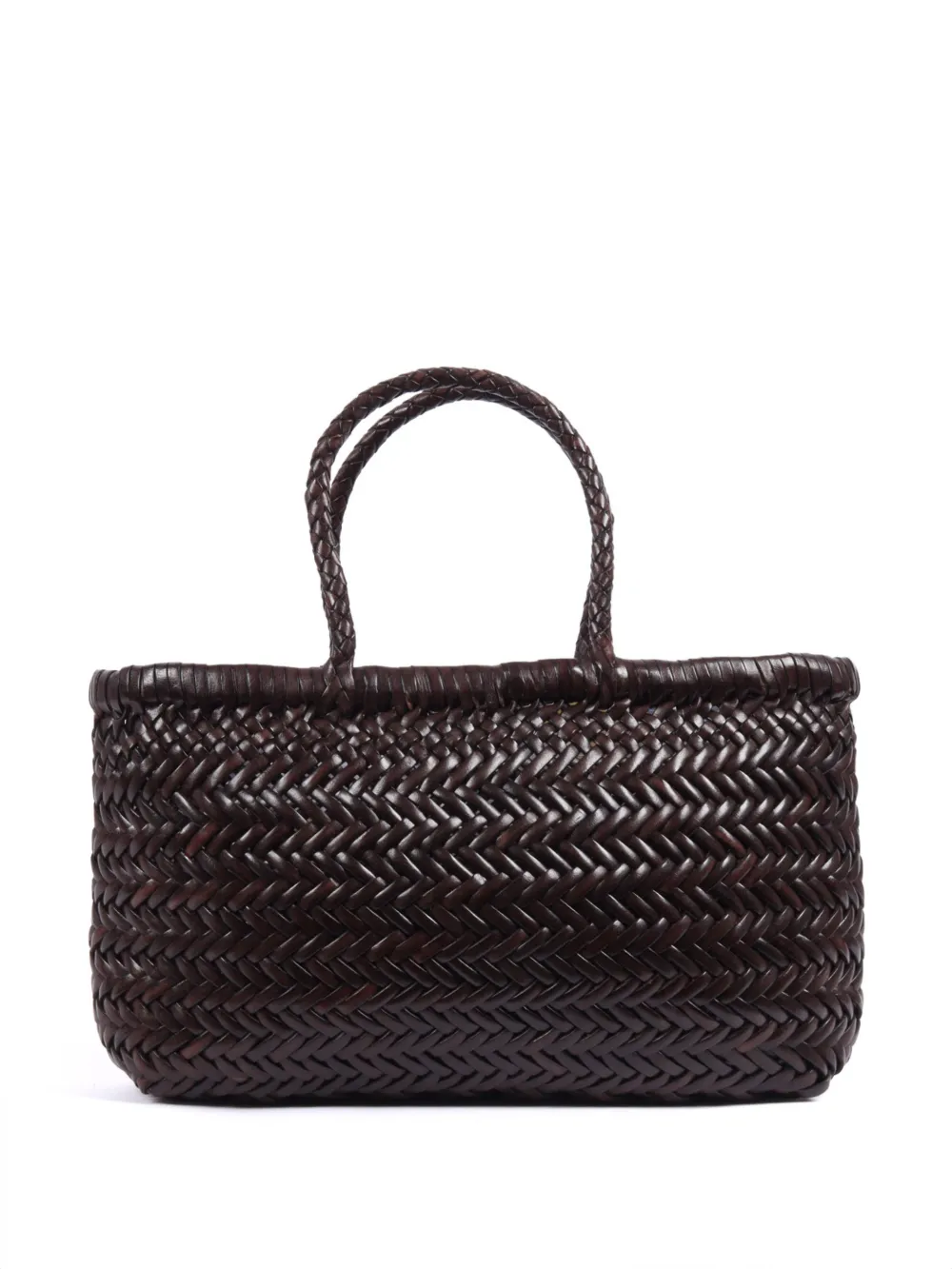 DRAGON DIFFUSION herringbone-weave leather tote bag