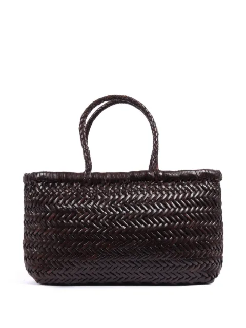 DRAGON DIFFUSION herringbone-weave leather tote bag