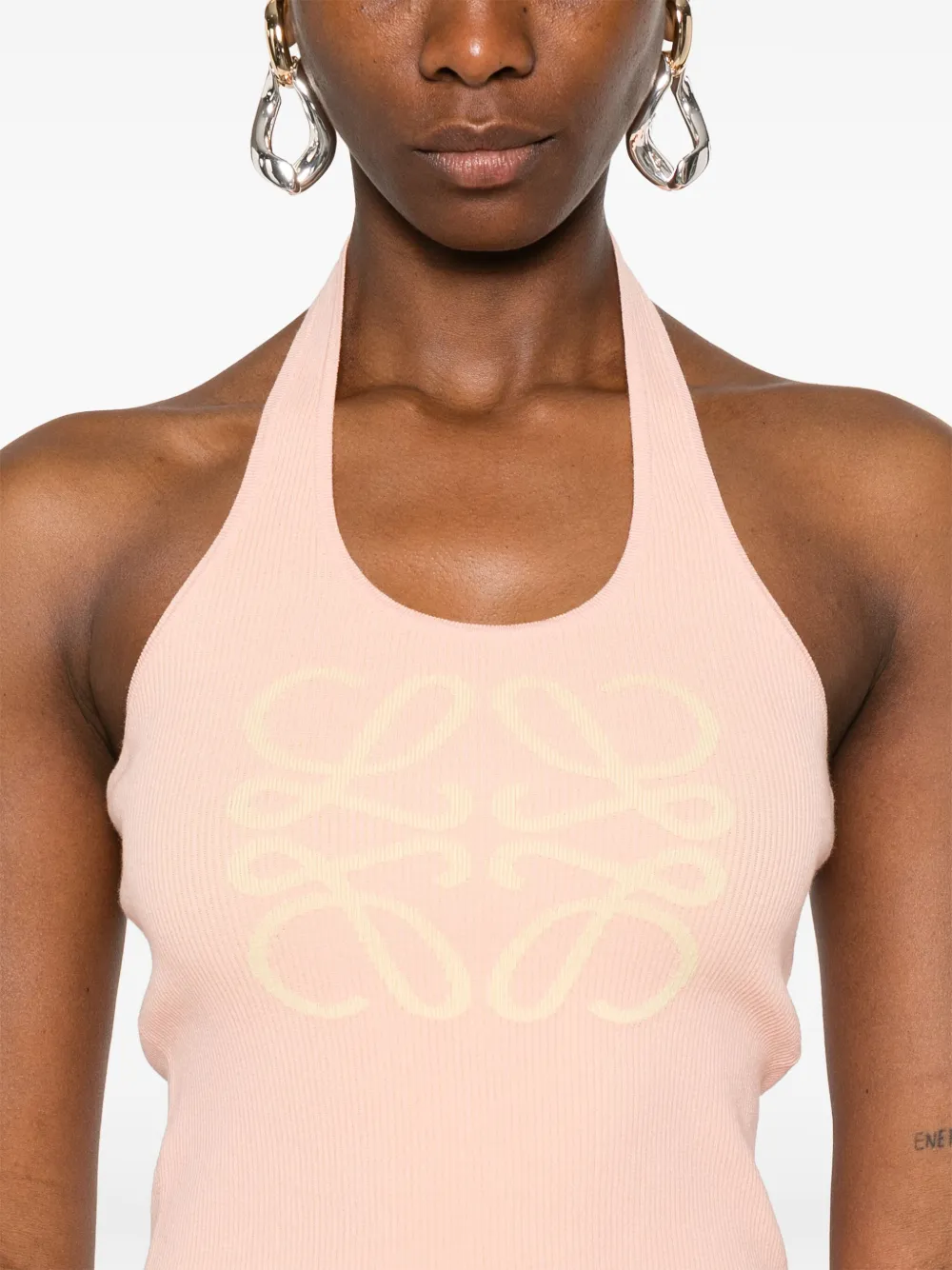 LOEWE Top met anagrammen jacquard Roze