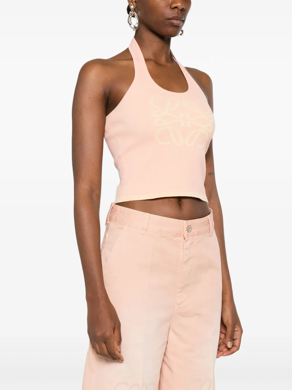 LOEWE Top met anagrammen jacquard Roze
