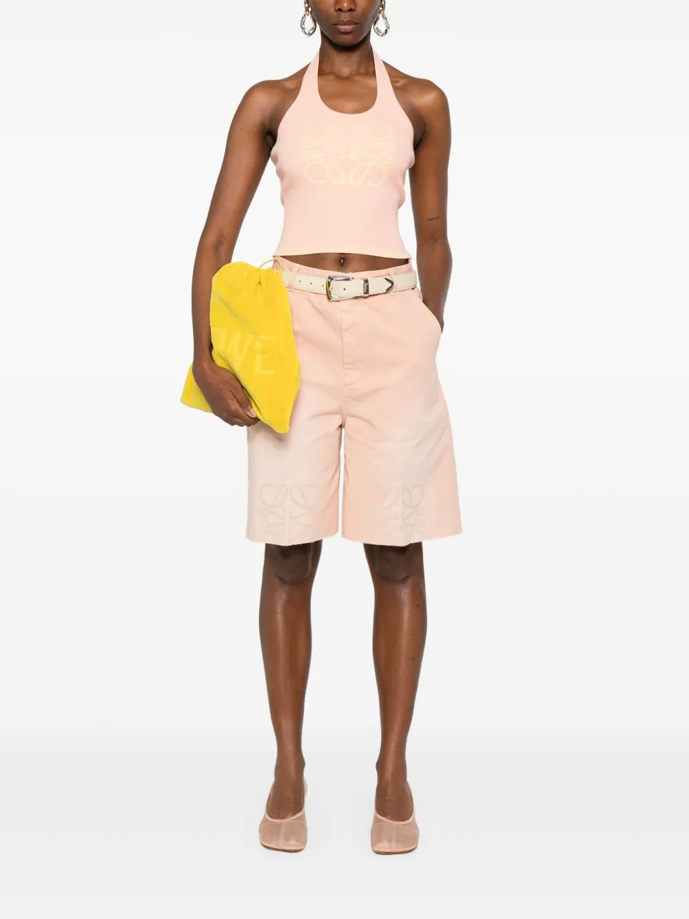 LOEWE Top met anagrammen jacquard Roze