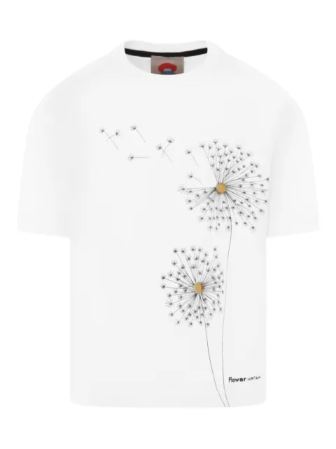 FLOWER MOUNTAIN KIDS  dandelion-print T-shirt