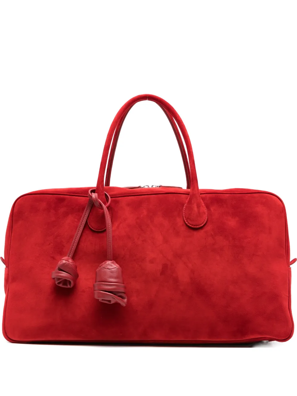Magda Butrym large Brigitte suede tote bag Rood