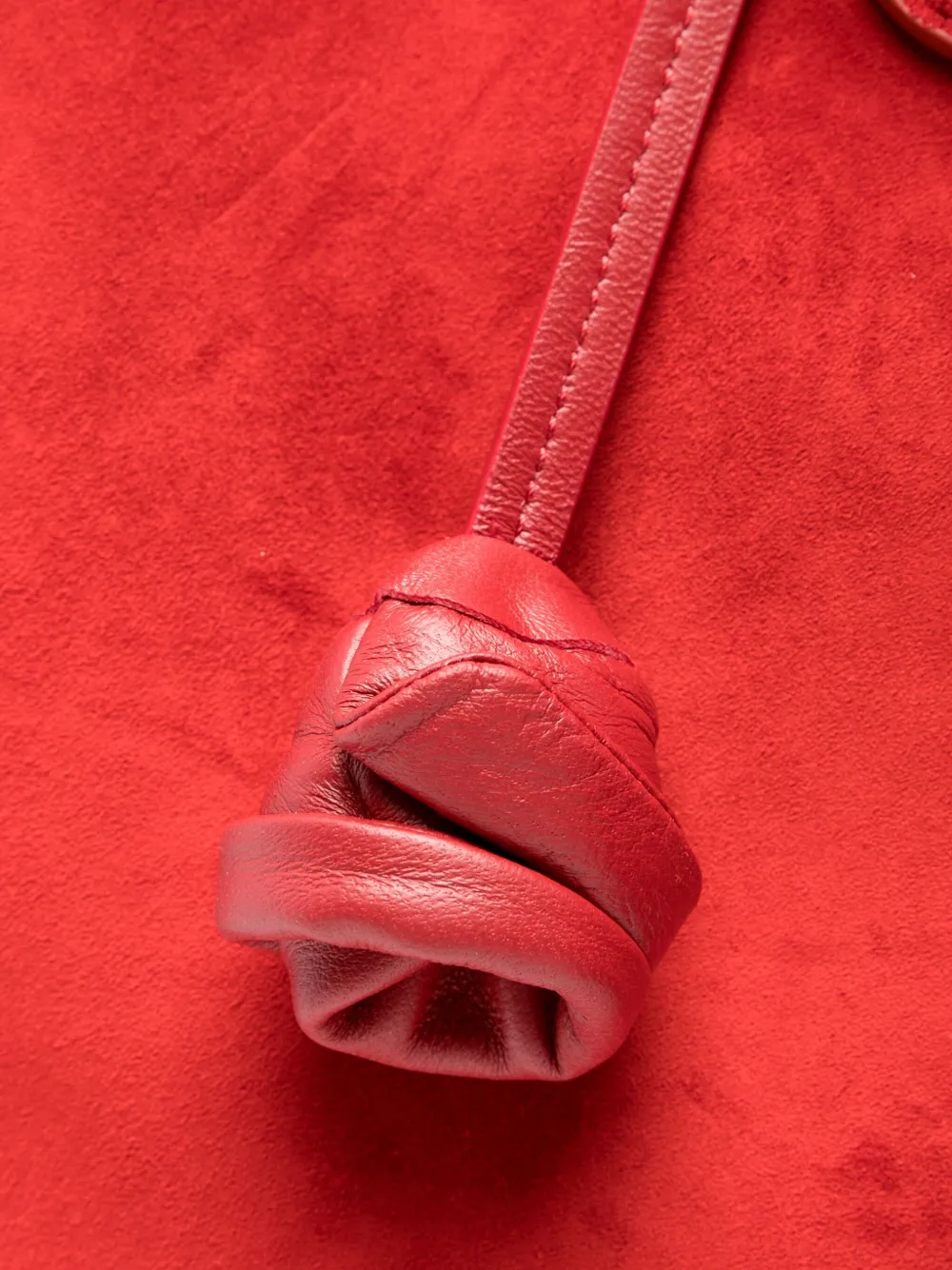 Magda Butrym Brigitte grote suède shopper Rood