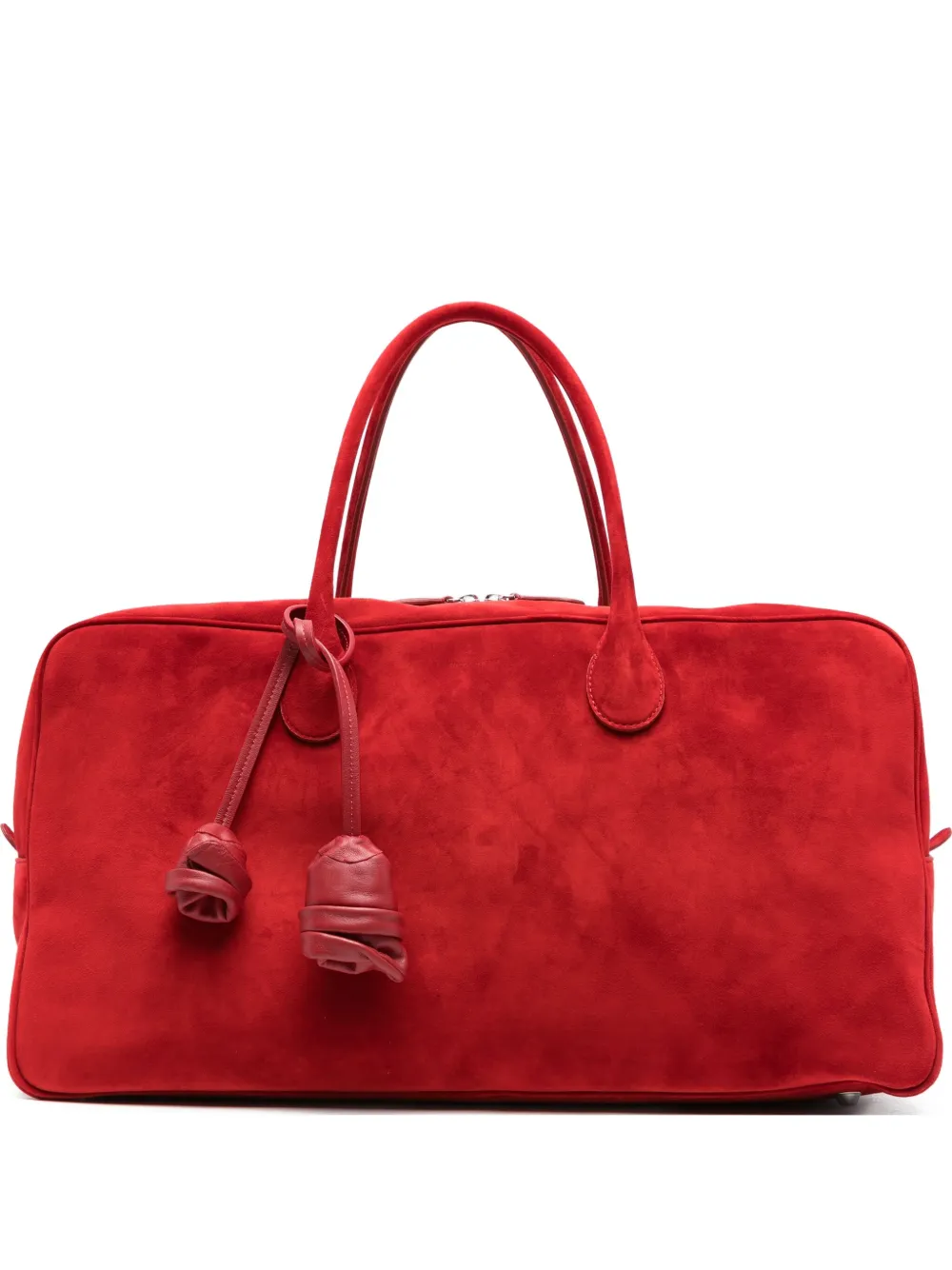 Magda Butrym Brigitte grote suède shopper Rood