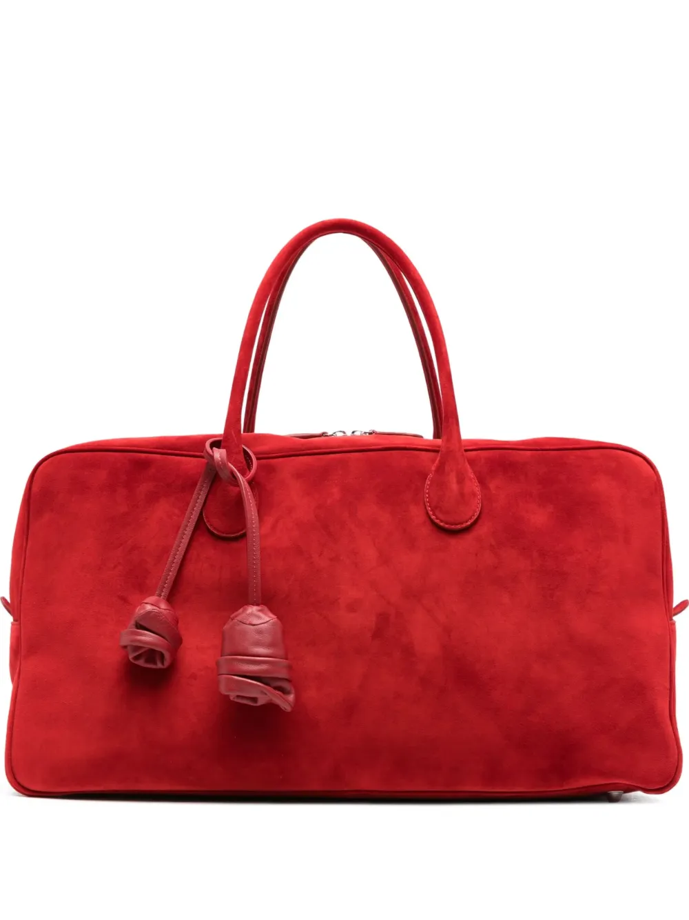 Magda Butrym Brigitte grote suède shopper Rood