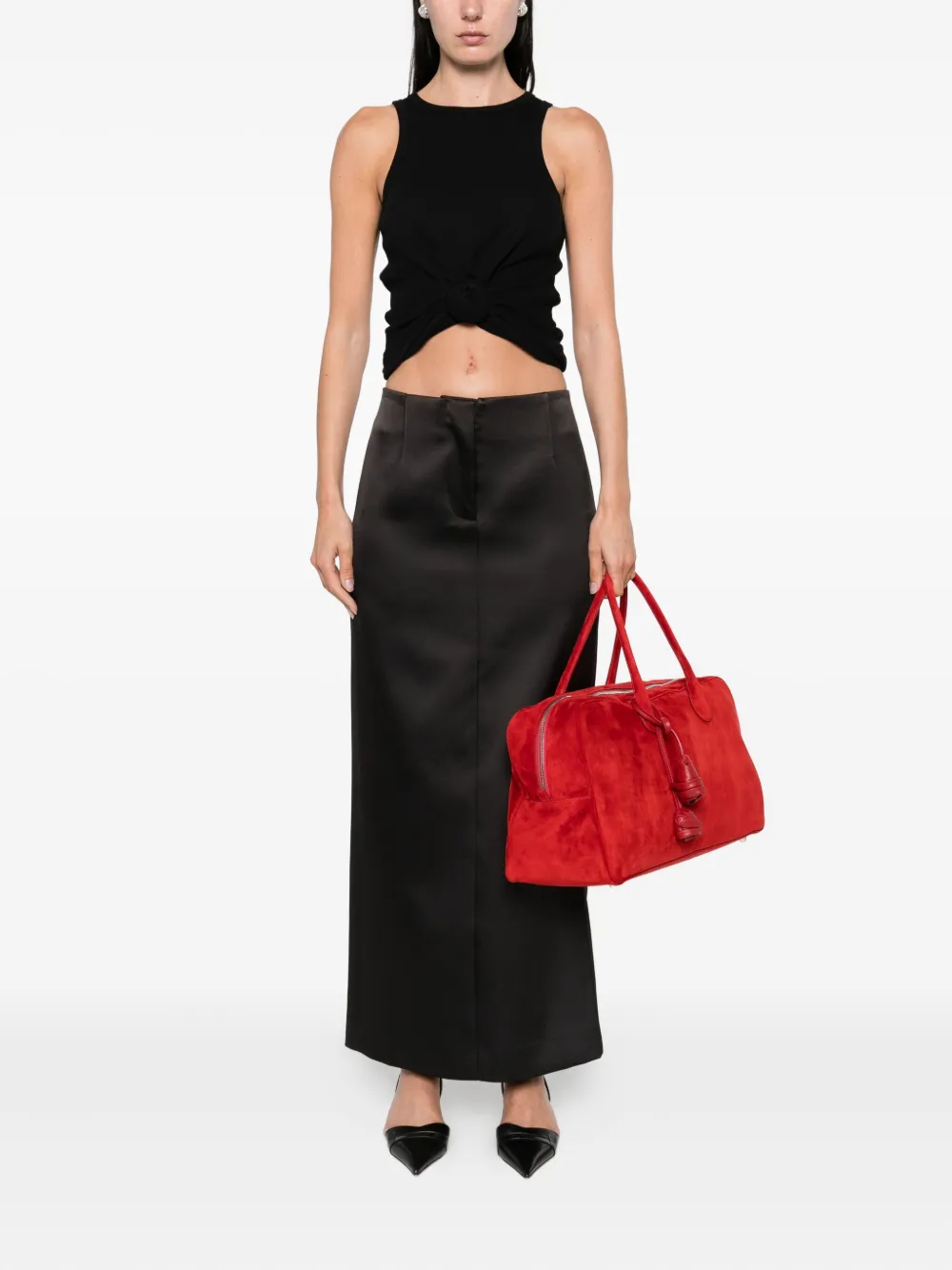 Magda Butrym Tanktop met geknoopt detail Zwart