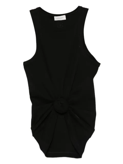 Magda Butrym camiseta con detalle de nudo