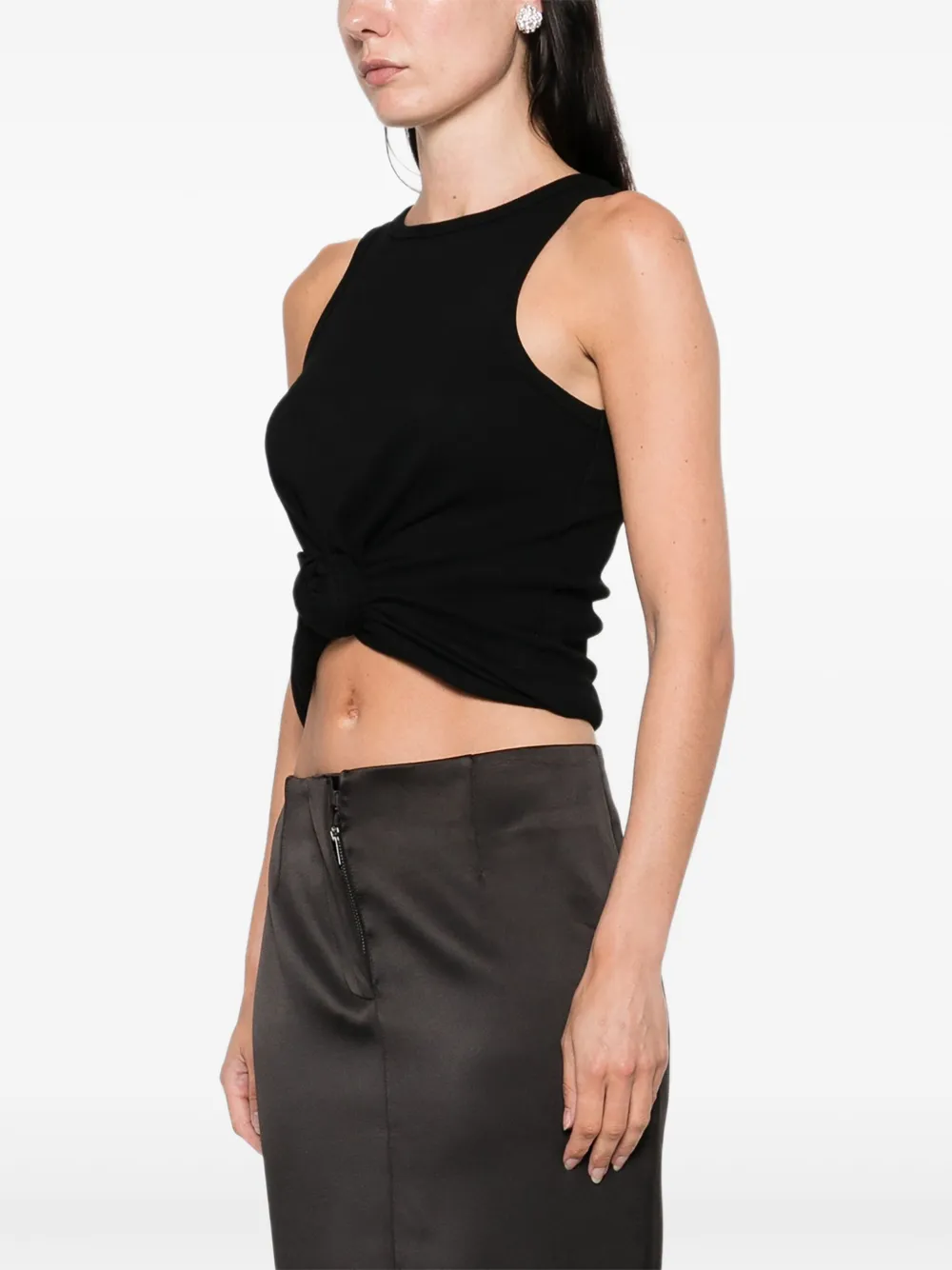 Magda Butrym Tanktop met geknoopt detail Zwart