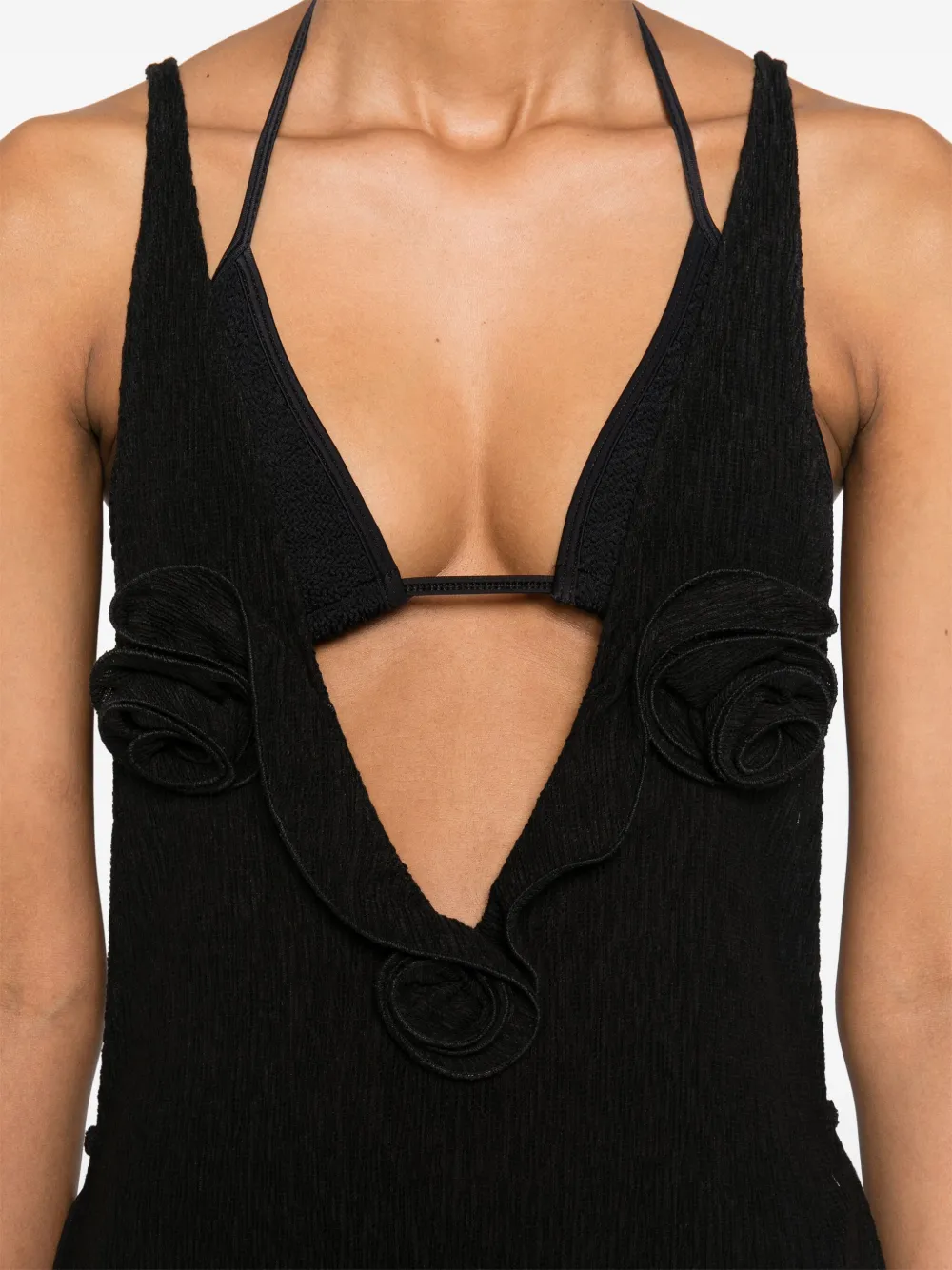 Magda Butrym V-neck maxi dress Zwart