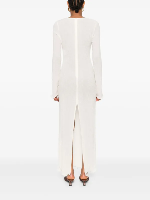 Magda Butrym floral-appliqué Maxi Dress | White | FARFETCH