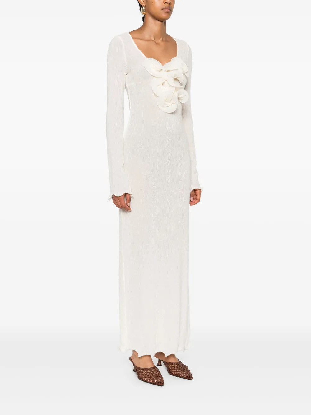 Magda Butrym Tulen maxi-jurk Wit