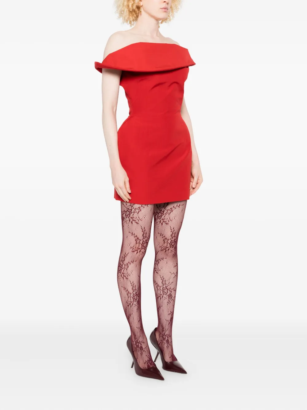Magda Butrym off-shoulder mini dress Rood