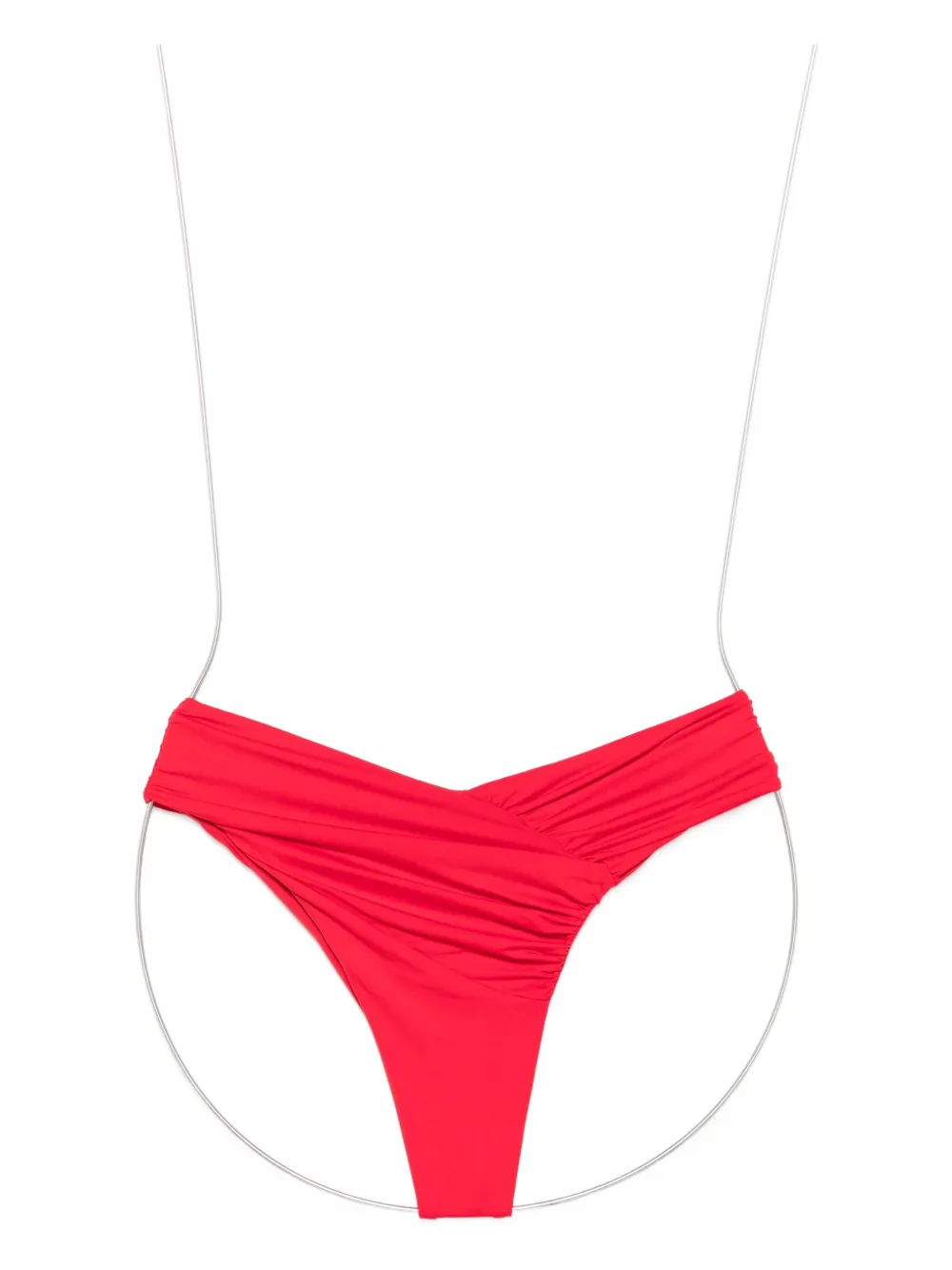 Magda Butrym twisted-waist bikini bottoms Rood