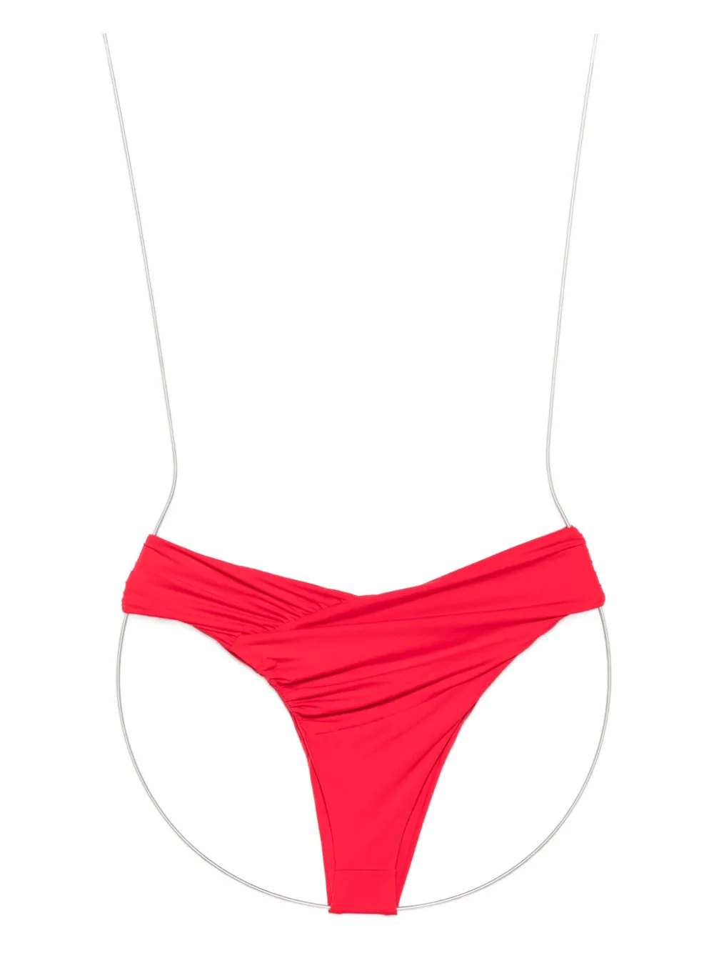 Magda Butrym twisted-waist bikini bottoms Rood