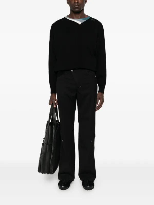 Kiko Kostadinov studded-embellishment Trousers | Black
