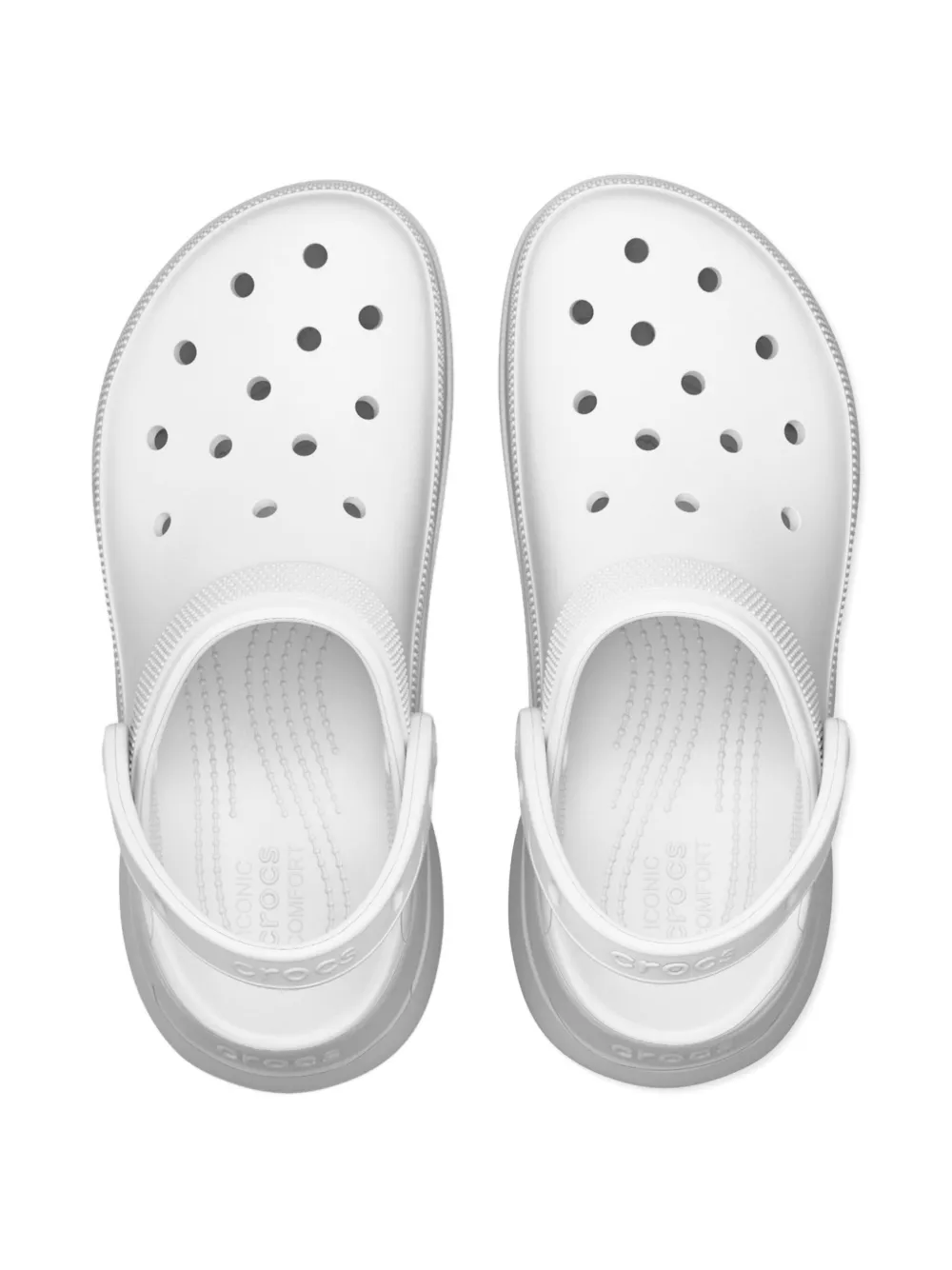 Crocs Kids platform clogs White