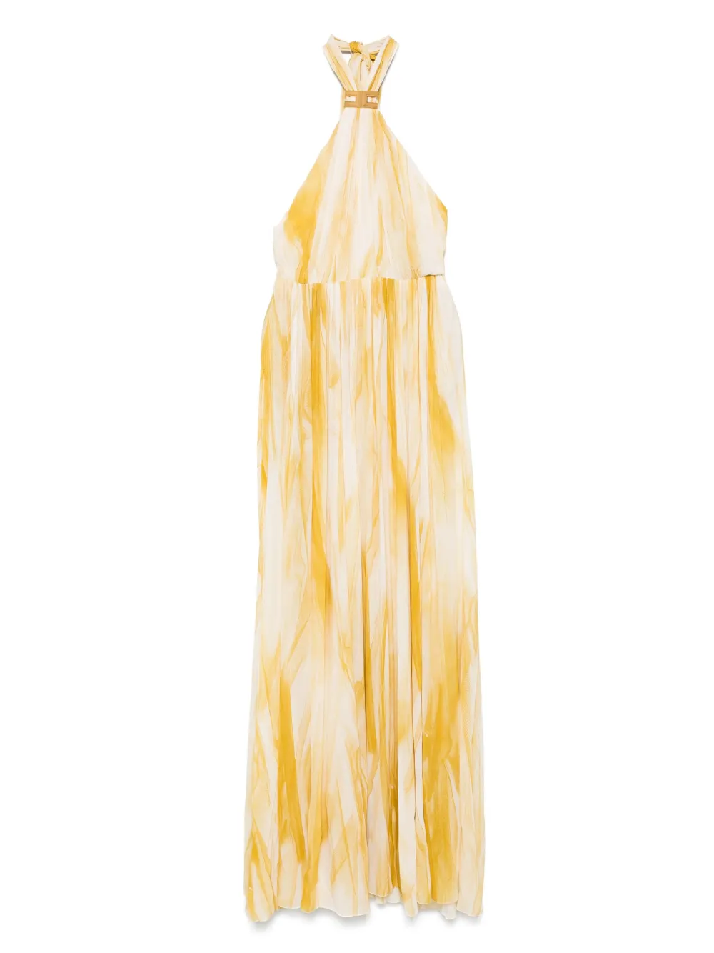 Elisabetta Franchi Maxi-jurk met abstracte print Geel