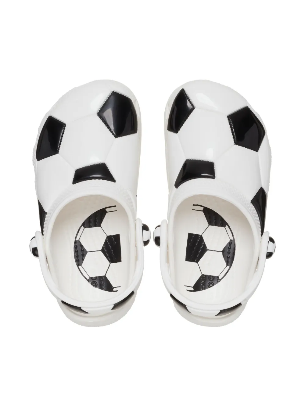 Crocs Kids football-motif clogs Wit
