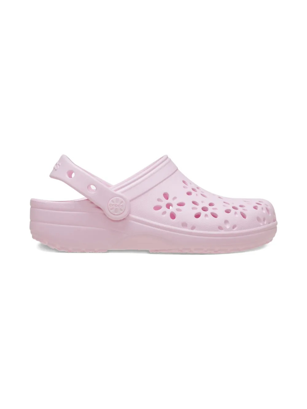 Crocs Kids flower-detail clogs Roze
