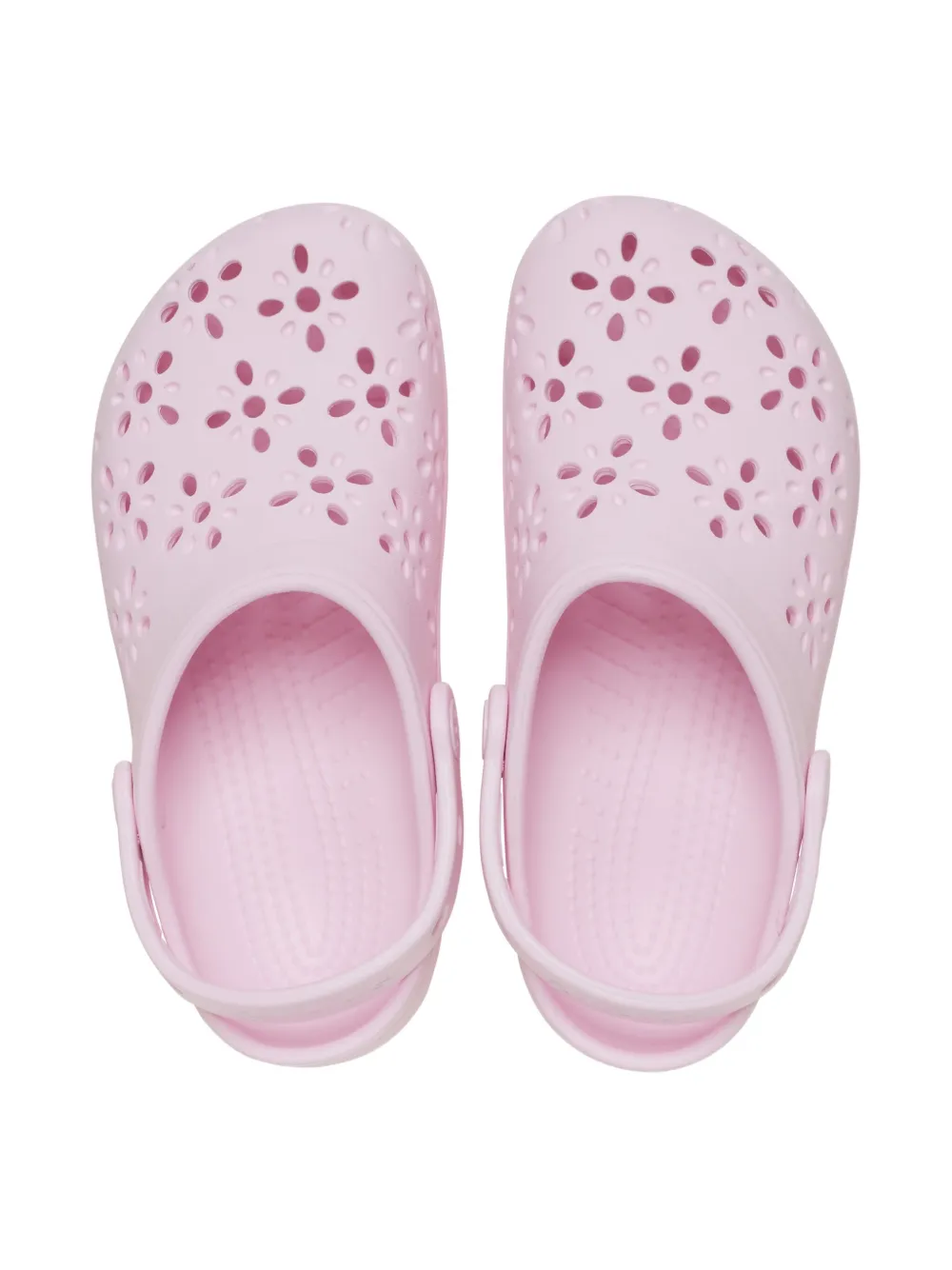 Crocs Kids flower-detail clogs Roze