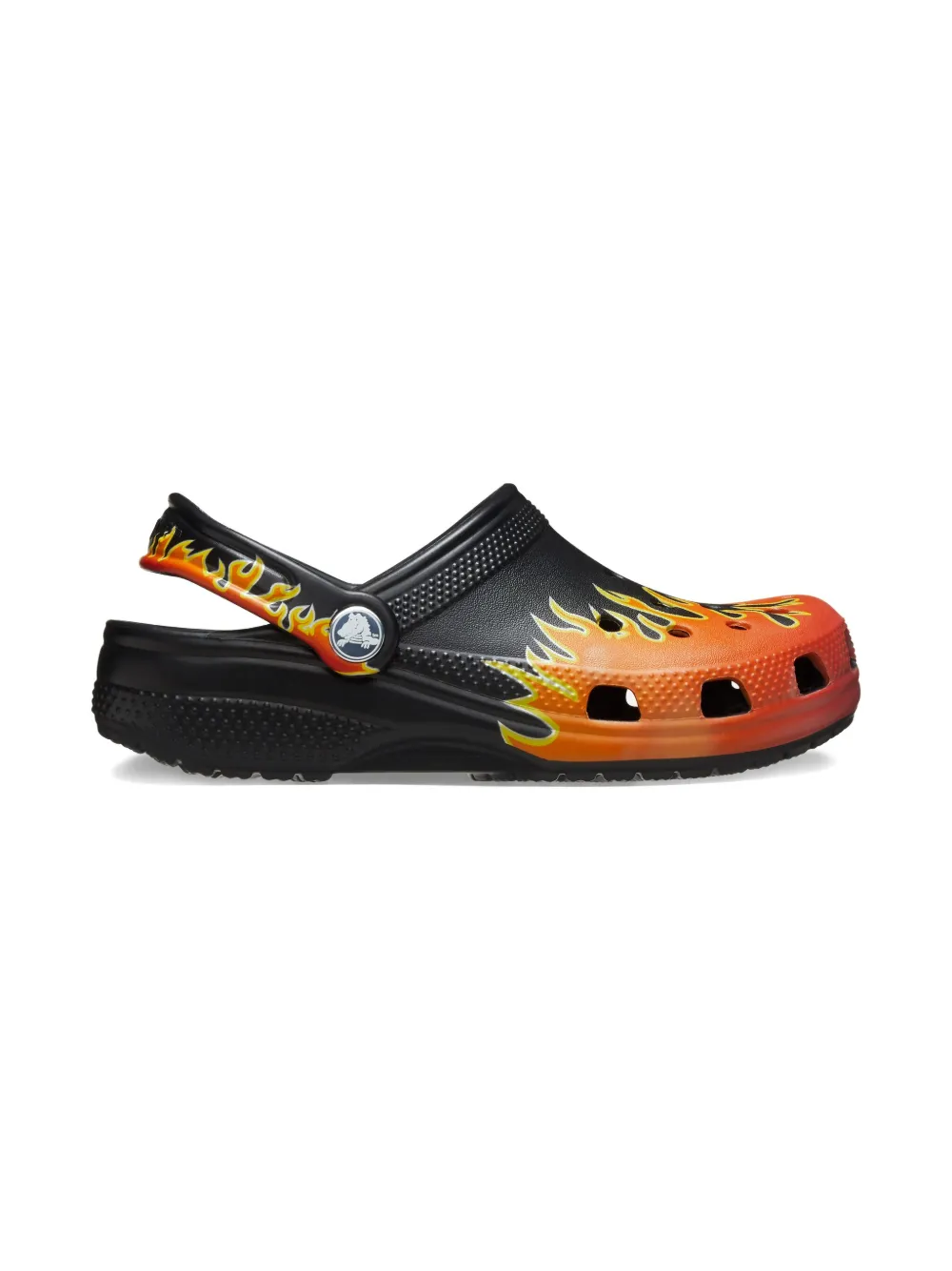 Crocs Kids flame-graphic clogs Black